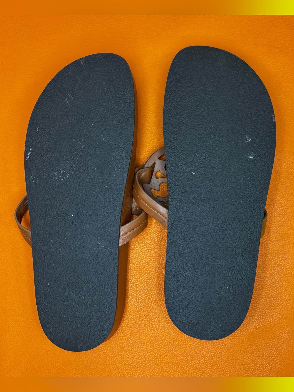 Tory Burch Miller Cloud Sandals Bourbon Miele Women’s Size 10 - Picture 7 of 9